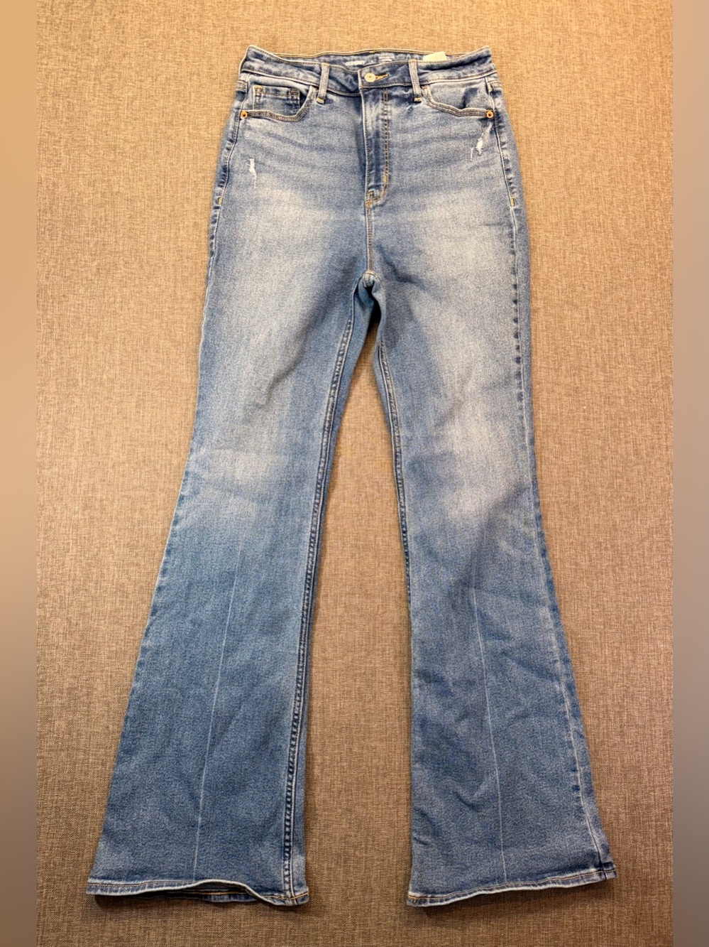 Old Navy Light Blue Women's High-Rise Flare Jeans Size 8 Wide Leg